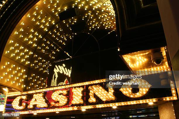 casino neon sign, las vegas - casino sign stock pictures, royalty-free photos & images