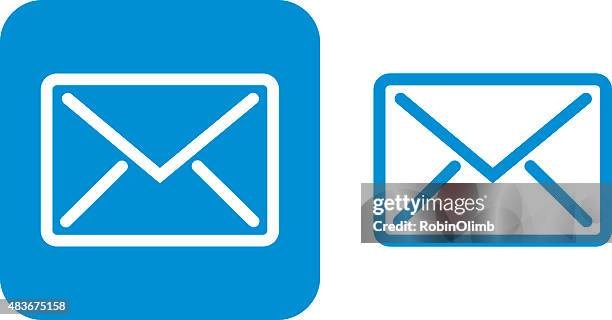 blue e-mail-symbol - email icon stock-grafiken, -clipart, -cartoons und -symbole