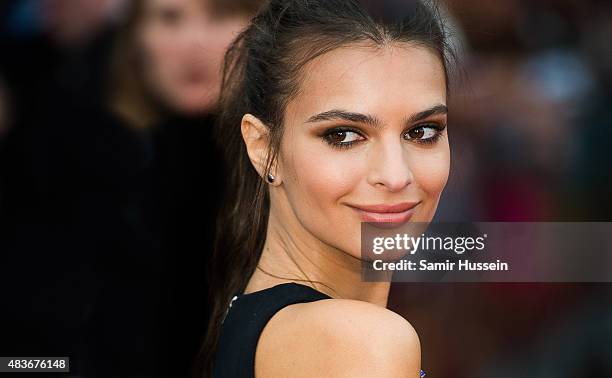 Emily Ratajkowski attends the European Premiere of "We Are Your Friends" at Ritzy Brixton on August 11, 2015 in London, England.