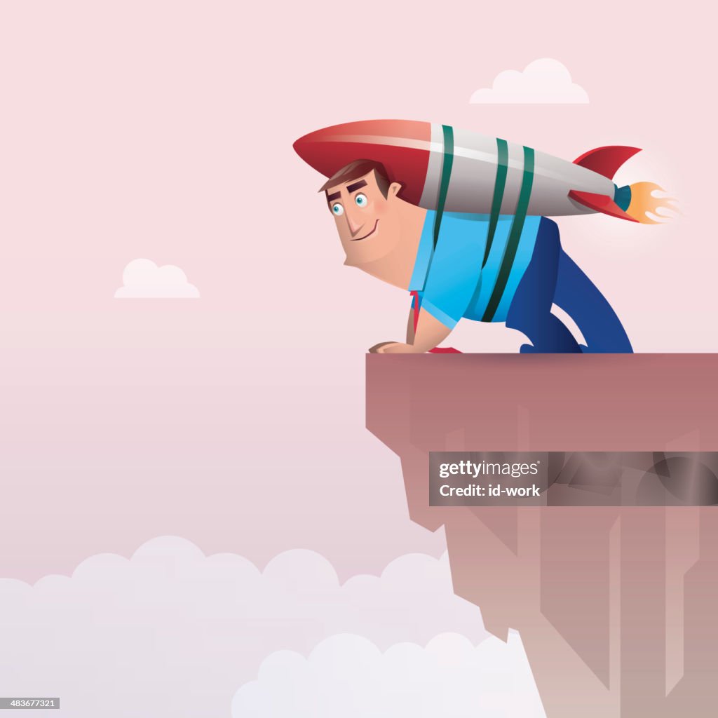 Man With Rockets Man With Rocket High-Res Vector Graphic - Getty Images