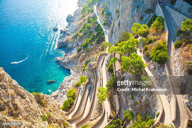 capri coast - capri italy stock pictures, royalty-free photos & images