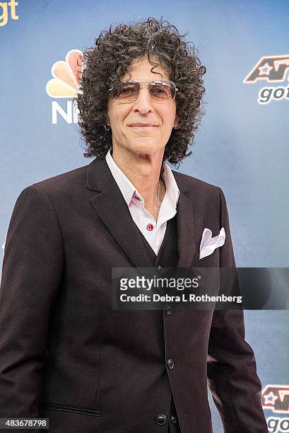 Radio personality Howard Stern attends the "America's Got Talent" pre-show red carpet arrivals at Radio City Music Hall on August 11, 2015 in New...