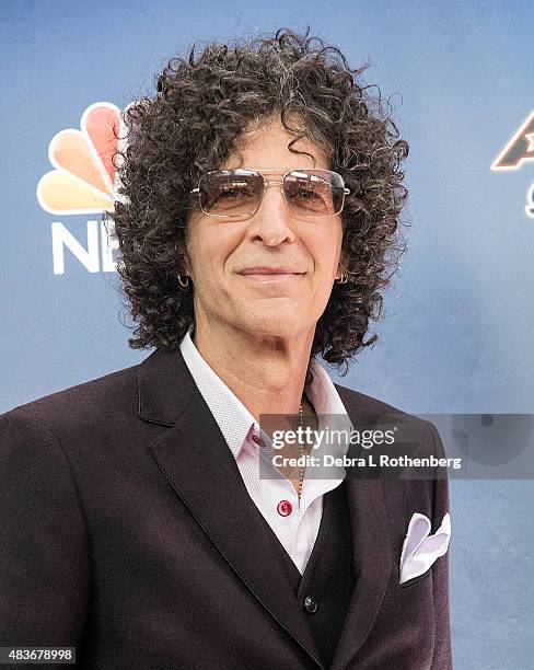 Radio personality Howard Stern attends the "America's Got Talent" pre-show red carpet arrivals at Radio City Music Hall on August 11, 2015 in New...