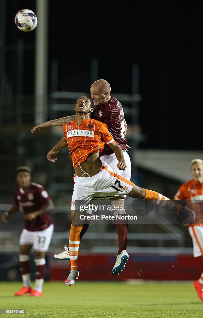Northampton Town v Blackpool - Capital One Cup First Round