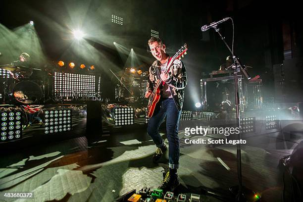Jack Antonoff of Bleachers performs during the Charli & Jack Do America Tour at The Fillmore Detroit on August 11, 2015 in Detroit, Michigan.