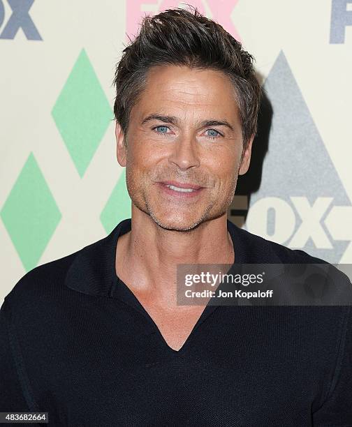 Actor Rob Lowe arrives at the 2015 Summer TCA Tour FOX All-Star Party at Soho House on August 6, 2015 in West Hollywood, California.