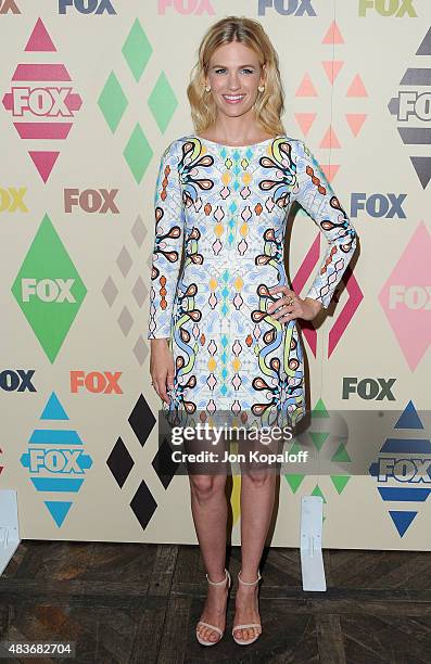 Actress January Jones arrives at the 2015 Summer TCA Tour FOX All-Star Party at Soho House on August 6, 2015 in West Hollywood, California.