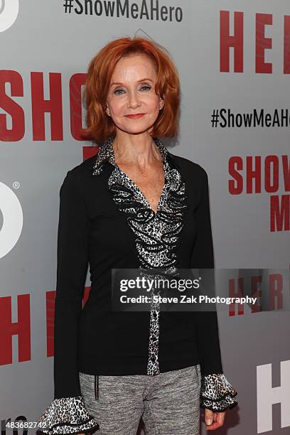 Swoosie Kurtz attends 'Show Me A Hero' New York screening at The New York Times Center on August 11, 2015 in New York City.