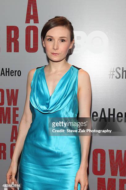 Libby Woodbridge attends 'Show Me A Hero' New York screening at The New York Times Center on August 11, 2015 in New York City.
