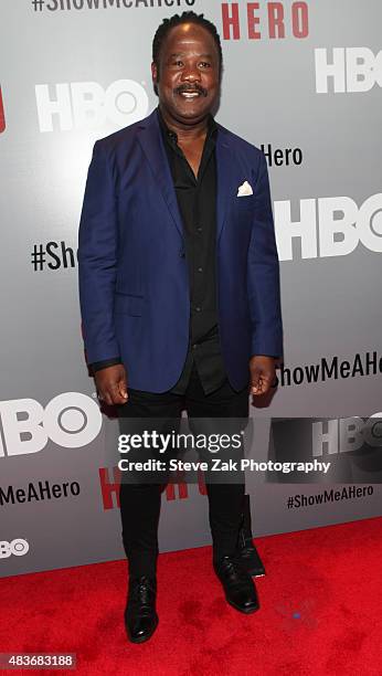 Isiah Whitlock Jr. Attends "Show Me A Hero" New York Premiere at The New York Times Center on August 11, 2015 in New York City.