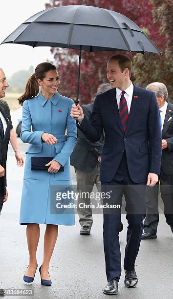 Prince William, Duke of Cambridge and Catherine, Duchess of Cambridge visit Omaka Aviation Heritage Centre on Day 4 of a Royal Tour to New Zealand on...