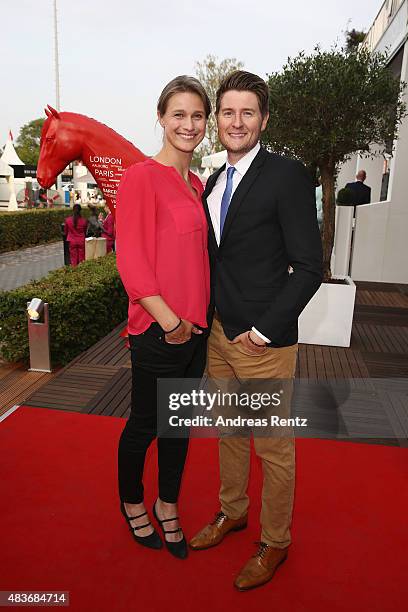 Britta Heidemann and Torsten Weber attend the FEI European Championship 2015 media night on August 11, 2015 in Aachen, Germany.