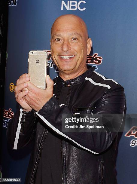 Comedian/TV personality Howie Mandel attends the "America's Got Talent" season 10 pre-show red carpet at Radio City Music Hall on August 11, 2015 in...