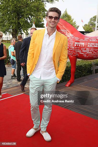 Guest attends the FEI European Championship 2015 media night on August 11, 2015 in Aachen, Germany.