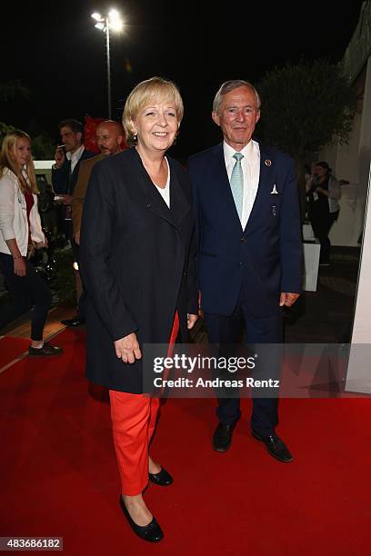 Hannelore Kraft, Governor of North Rhine-Westphalia, attends the FEI European Championship 2015 media night on August 11, 2015 in Aachen, Germany.