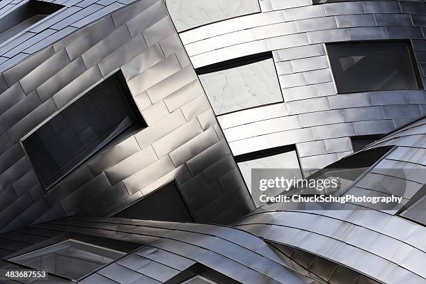 metal siding abstract building architecture - frank gehry stock pictures, royalty-free photos & images