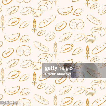 Plan Bread Pattern Bread Pattern High-Res Vector Graphic - Getty Images