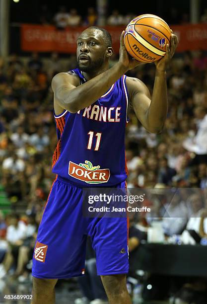 Florent Pietrus of France in action during the international friendly basketball match between France and Russia in preparation of Euro Basket 2015...