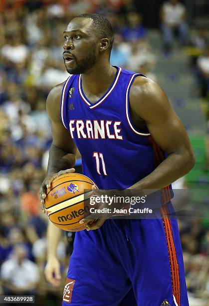 Florent Pietrus of France in action during the international friendly basketball match between France and Russia in preparation of Euro Basket 2015...