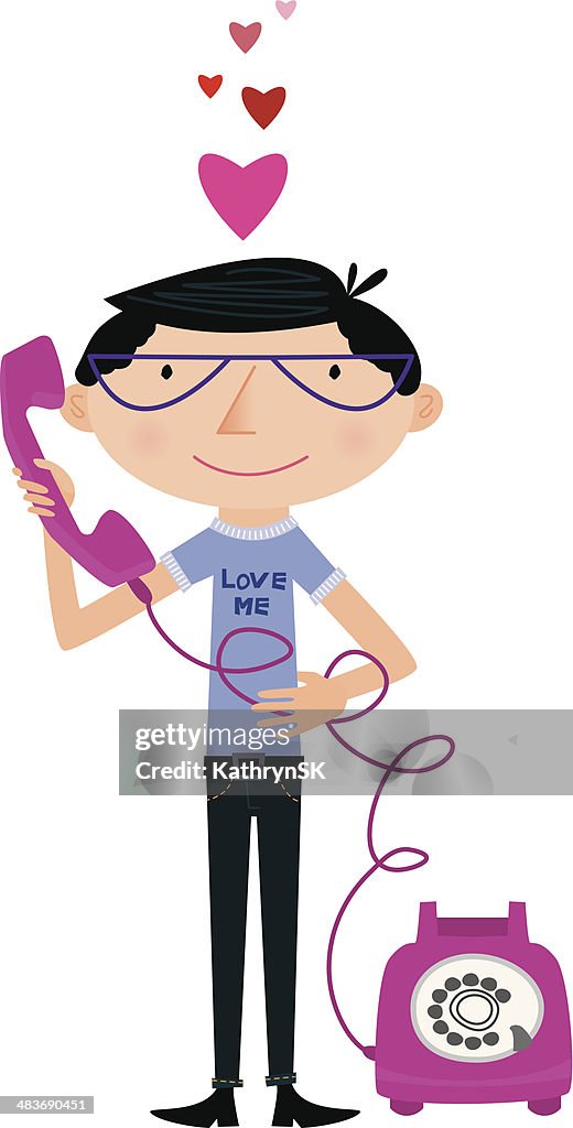 Lonely Guy with Telephone