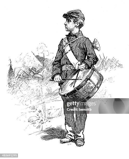 ilustrações de stock, clip art, desenhos animados e ícones de drummer boy - baterista