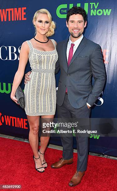 Actor Ben Hollingsworth and Nila Myers attend CBS' 2015 Summer TCA party at the Pacific Design Center on August 10, 2015 in West Hollywood,...