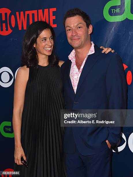 Executive producer Sarah Treem and actor Dominic West attend CBS' 2015 Summer TCA party at the Pacific Design Center on August 10, 2015 in West...
