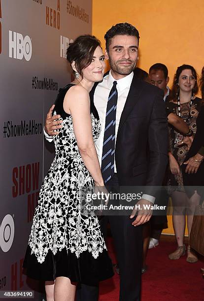 Actors Winona Ryder and Oscar Isaac attend the "Show Me A Hero" New York screening at The New York Times Center on August 11, 2015 in New York City.