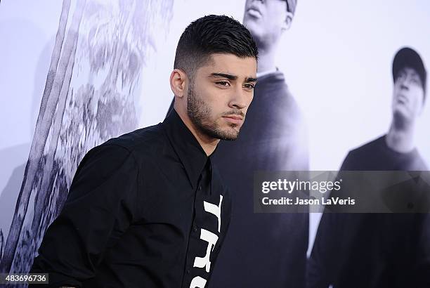 Zayn Malik attends the premiere of "Straight Outta Compton" at Microsoft Theater on August 10, 2015 in Los Angeles, California.