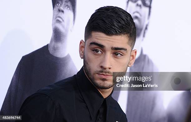 Zayn Malik attends the premiere of "Straight Outta Compton" at Microsoft Theater on August 10, 2015 in Los Angeles, California.