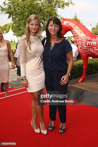 Victoria Bosbach and her mother Sabine Bosbach attend the FEI European Championship 2015 media night on August 11, 2015 in Aachen, Germany.