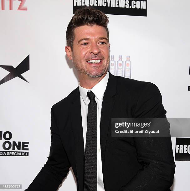 Robin Thicke at Stage 48 on August 11, 2015 in New York City.