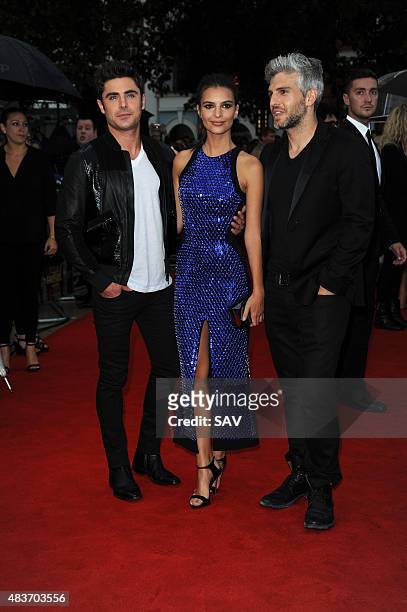 Zac Efron, Emily Ratajkowski and Max Joseph arrive for the European Film Premiere of We Are Your Friends at The Ritzy Cinema in Brixton on August 11,...