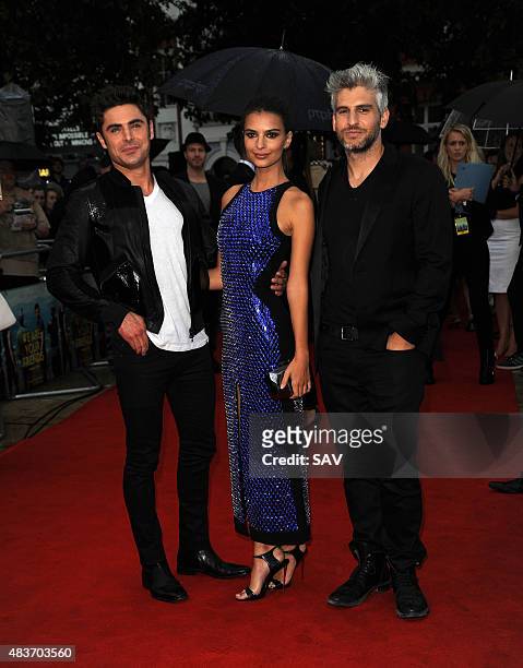 Zac Efron, Emily Ratajkowski and Max Joseph arrive for the European Film Premiere of We Are Your Friends at The Ritzy Cinema in Brixton on August 11,...
