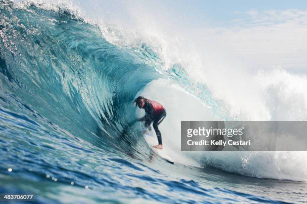 Jordy Smith of South Africa advanced into the Quarterfinals of the Drug Aware Margaret River Pro after winning his Round 5 heat at The Box on April...