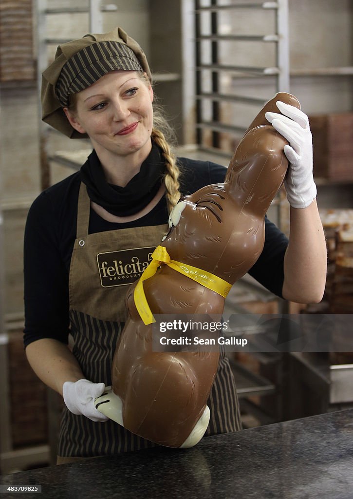 Chocolate Easter Bunny Production At Confiserie Felicitas