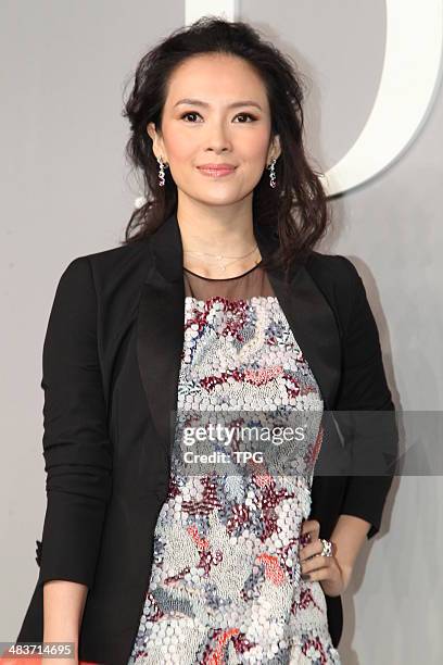Actress Zhang Ziyi attends Dior Haute Couture press conference on Wednesday April 9,2014 in Hong Kong,China.