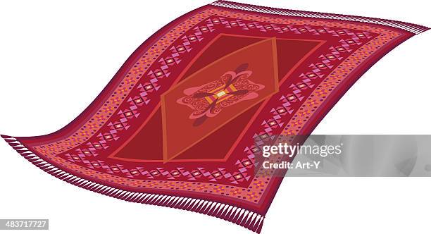 magic flying rug - carpet stock illustrations