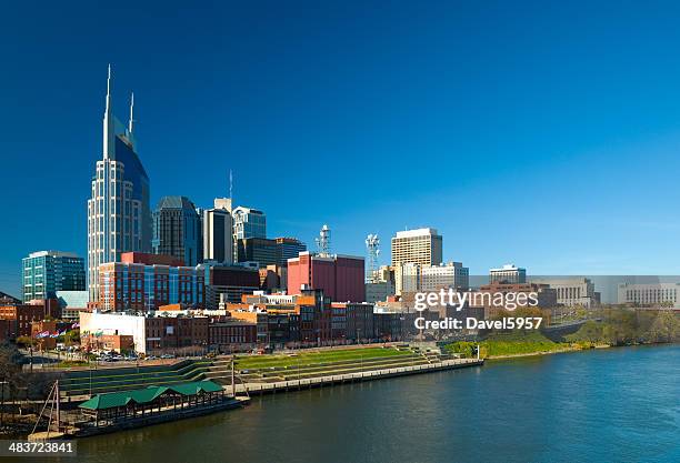 nashville waterfront skyline - nashville park stock pictures, royalty-free photos & images