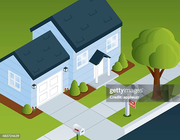 house for sale - public mailbox stock illustrations