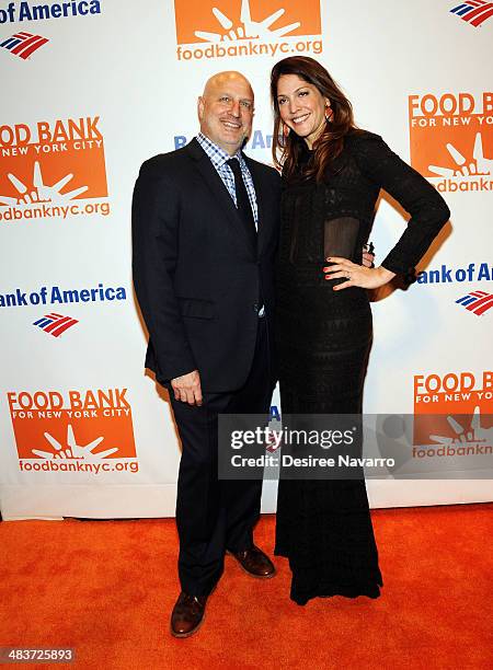 Chef Tom Colicchio and filmmaker Lori Silverbush attend the 2014 Food Bank Of New York City Can Do Awards at Cipriani Wall Street on April 9, 2014 in...