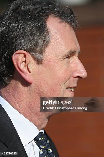 Former deputy speaker of the House of Commons Nigel Evans arrives at Preston Crown Court where he stands trial of alleged sexual offences on April...