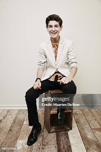 Actor David Mazouz from Fox's 'Gotham' poses in the Getty Images Portrait Studio powered by Samsung Galaxy at the 2015 Summer TCA's at The Beverly...