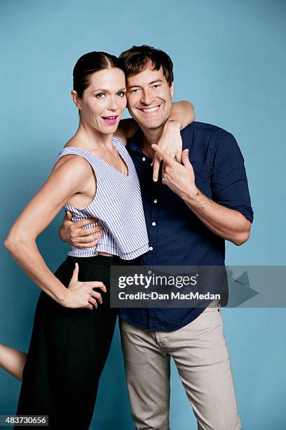 Katie Aselton and Mark Duplass attend the 'Mistress America' screening during the Sundance NEXT FEST at The Theatre at Ace Hotel on August 7, 2015 in...