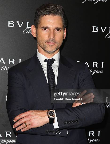 Eric Bana poses at the 130th Anniversary of Bvlgari Gala Dinner at a private residence in Darling Point on April 10, 2014 in Sydney, Australia.