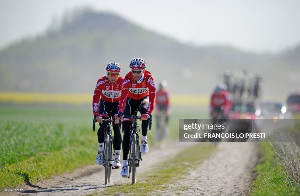 TOPSHOT-CYCLING-FRA-PARISROUBAIX-TRAINING-CANCELLARA