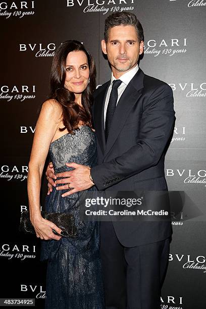 Eric Bana and Rebecca Gleeson attend the 130th Anniversary of Bvlgari Gala Dinner on April 10, 2014 in Sydney, Australia.