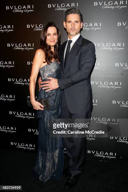 Eric Bana and Rebecca Gleeson attend the 130th Anniversary of Bvlgari Gala Dinner on April 10, 2014 in Sydney, Australia.