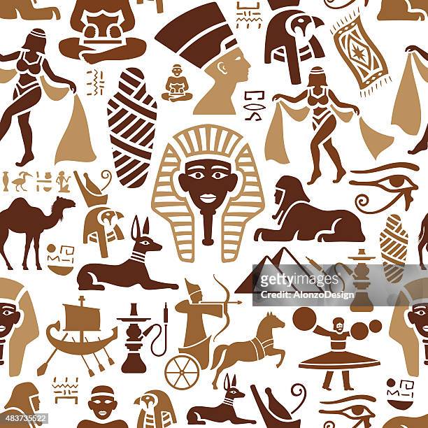 illustrations, cliparts, dessins animés et icônes de motif d'égypte - pharaoh