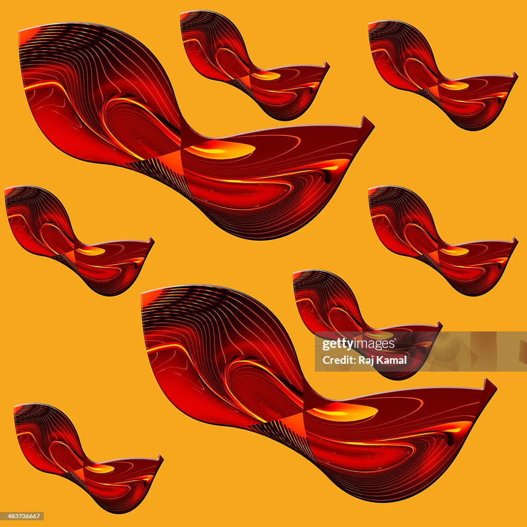 Floating Shapes Creative Abstract Design High-Res Vector Graphic ...